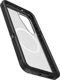 OtterBox Defender Samsung Galaxy S25 Back Cover with Magnet Transparent with Black Belt left side