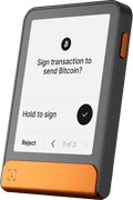 Ledger Flex BTC Oranje linkerkant