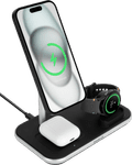 BlueBuilt 3-in-1 Draadloze Oplader met Qi2 15W Zwart voorkant