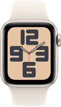 Apple Watch 38/40/41 mm Siliconen Horlogeband Sterrenlicht - S/M detail
