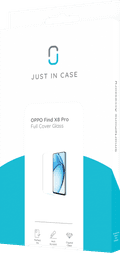 Just In Case Full Cover Oppo Find X8 Pro Screenprotector Glas verpakking