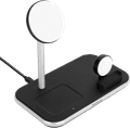 BlueBuilt 3-in-1 Draadloze Oplader met Qi2 15W Zwart linkerkant