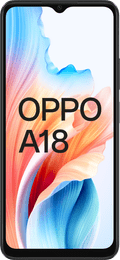OPPO A18 128GB Zwart 4G voorkant