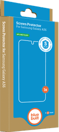 BlueBuilt Samsung Galaxy A36 Screen Protector Glass packaging