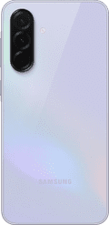 Samsung Galaxy A36 256GB Paars 5G + Samsung Oplader 25 Watt Zwart achterkant