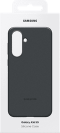 Samsung Galaxy A36 Siliconen Back Cover Zwart verpakking