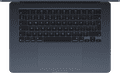 Apple MacBook Air 15 inch (2025) M4 (10 CPU/10 GPU) 16GB/512GB Middernacht QWERTY bovenkant
