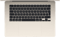 Apple MacBook Air 15 inch (2025) M4 (10 CPU/10 GPU) 24GB/512GB Sterrenlicht QWERTY bovenkant