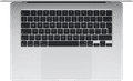 Apple MacBook Air 15 inch (2025) M4 (10 core CPU/10 core GPU) 16GB/512GB Zilver QWERTY bovenkant