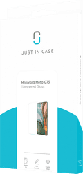 Just In Case Tempered Glass Motorola Moto G75 Screenprotector verpakking