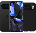Google Pixel 9 Pro 128GB Zwart 5G + Just in Case Soft Design Back Cover Zwart Main Image