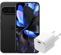Google Pixel 9 Pro 128GB Black 5G + BlueBuilt Charger 30W White Main Image