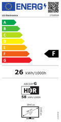 LG UltraGear 27G850A-B energielabel