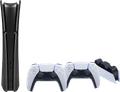 PS5 Slim Digital Edition + Covers Zwart + Extra Controller Wit + Oplaadstation Main Image