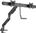 ACT AC8344 Monitorarm 32 inch met gasveer en crossbar voor 2 monitoren linkerkant