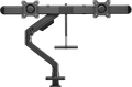 ACT AC8344 Monitorarm 32 inch met gasveer en crossbar voor 2 monitoren voorkant