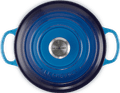 Le Creuset Signature ronde braadpan 28 cm azure bovenkant