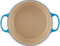 Le Creuset Signature ronde braadpan 28 cm azure binnenkant