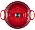Le Creuset Signature Campagnard Cocotte 30 cm Cerise dessus