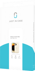 Just in Case Soft Design Apple iPhone 14 Pro Max Back Cover Transparant verpakking