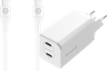 BlueBuilt Power Delivery and Quick Charge Charger 65W + USB-C Cable Nylon White 1.5m Main Image