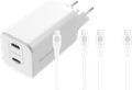 BlueBuilt Power Delivery and Quick Charge Charger 65W + USB-C Nylon White 1.5m Main Image