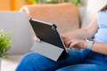 BlueBuilt Apple iPad (2025/2022) Tri-Fold Book Case Black product in use