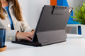 BlueBuilt Apple iPad Air (2024) 13 inches Keyboard Cover AZERTY Black product in use
