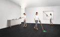 Dyson V15 Detect Absolute Gold product in use