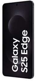 Samsung Galaxy S25 Edge 512GB Zwart 5G + Samsung Oplader 25 Watt Zwart voorkant
