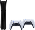 PlayStation 5 Slim Digital Edition + Covers Zwart + Extra Controller Wit Main Image