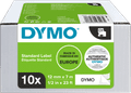 DYMO D1 12mm x 7m 10 tapes Zwart Wit Labels Main Image