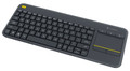Logitech K400 Plus Wireless Touch Zwart QWERTY bovenkant