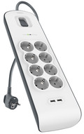 Belkin Surge Protector 8 outlet 2 meter 2x usb bovenkant