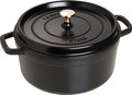 Staub Ronde Stoof-/Braadpan 24 cm Zwart bovenkant