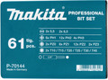 Makita 61-piece bit set P-70144 null