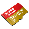 SanDisk microSDHC Extreme 32GB 100MB/s CL10 + SD adapter front