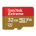 SanDisk microSDHC Extreme 32GB 100MB/s CL10 + SD adapter front