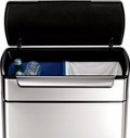 Simplehuman Rectangular Touch Bar Recycler 2 x 24 Liter Rvs null