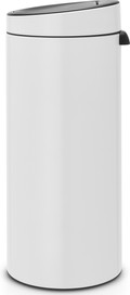 Brabantia Touch Bin 30 Liter White + Vuilniszakken (120 stuks) rechterkant