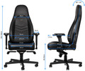 noblechairs ICON Echtlederen Gaming Stoel Zwart voorkant