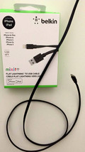 Belkin Flat Lightning USB Kabel Zwart (Afbeelding 1 van 1)
