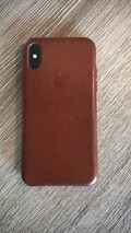 Apple iPhone Xs Leather Back Cover Saddle Brown (Image 3 of 3)
