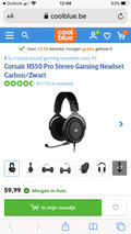 Corsair HS50 Pro Stereo Gaming Headset Carbon/Zwart (Afbeelding 1 van 1)