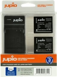 Jupio Kit: 2x Battery DMW-BLG10E + USB Single Charger