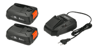 Gardena P4A QC 18V 2,5 Ah accu (2x) + oplader