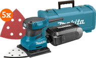 Makita BO4565K + schuurbladen (5x)