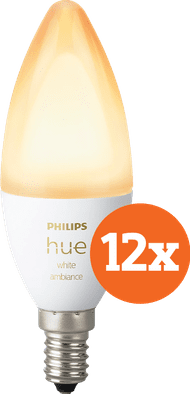 Philips Hue White Ambiance E14 12-Pack