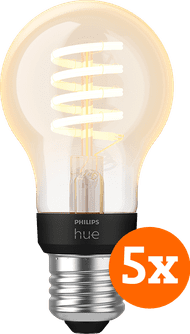 Philips Hue Filamentlamp White Ambiance Standaard E27 5-pack