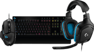 Logitech G502 Gaming Mouse & Logitech Wired Gaming Headset + Logitech G213 Prodigy AZERTY